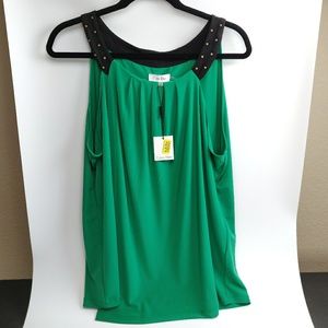 NEW Calvin Klein Sleeveless Wrap Top XL